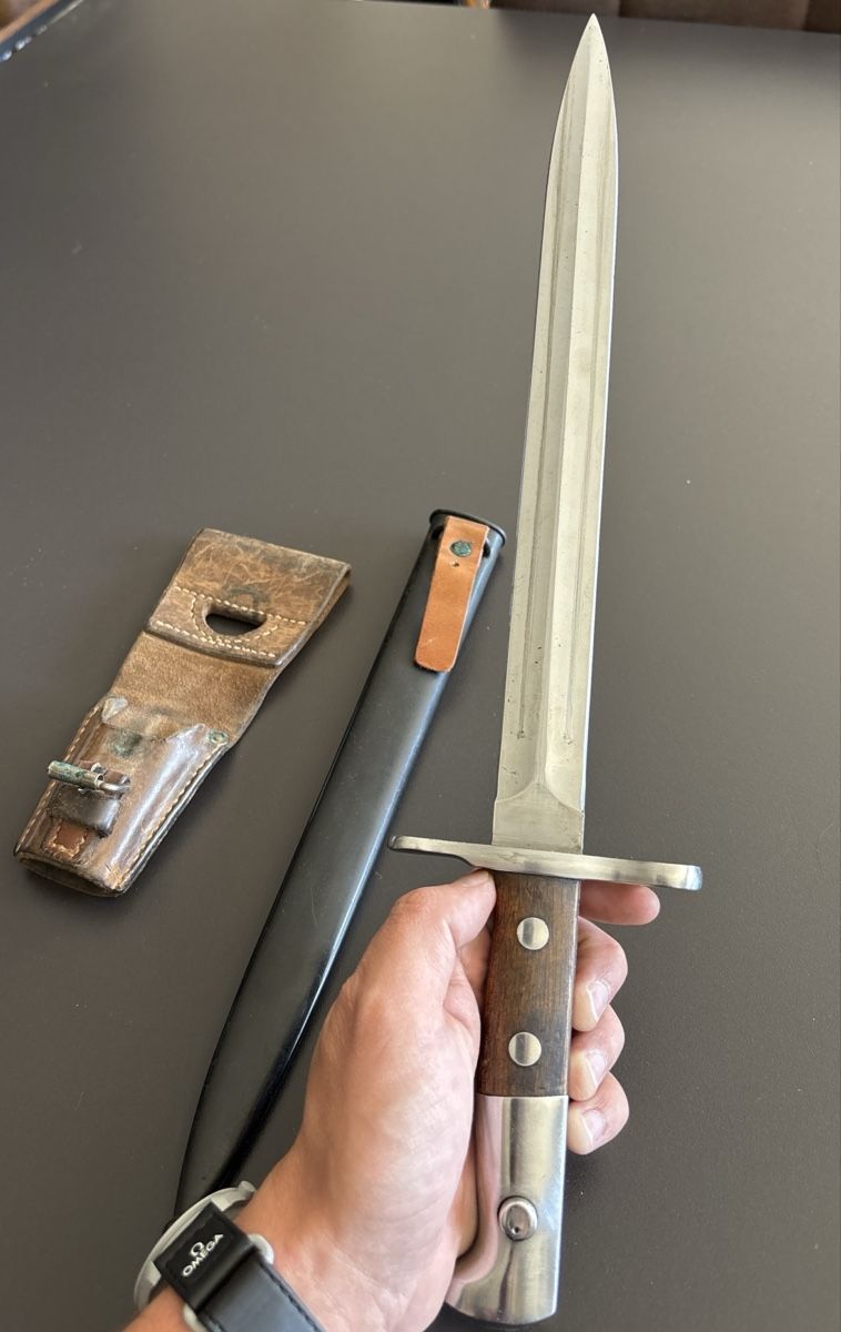 Schweizer Armee Armi bianche: Baïonnette suisse modèle 1918 Schmidt-Rubin – Usato da Chermignon-Bas venduto da NicoCart