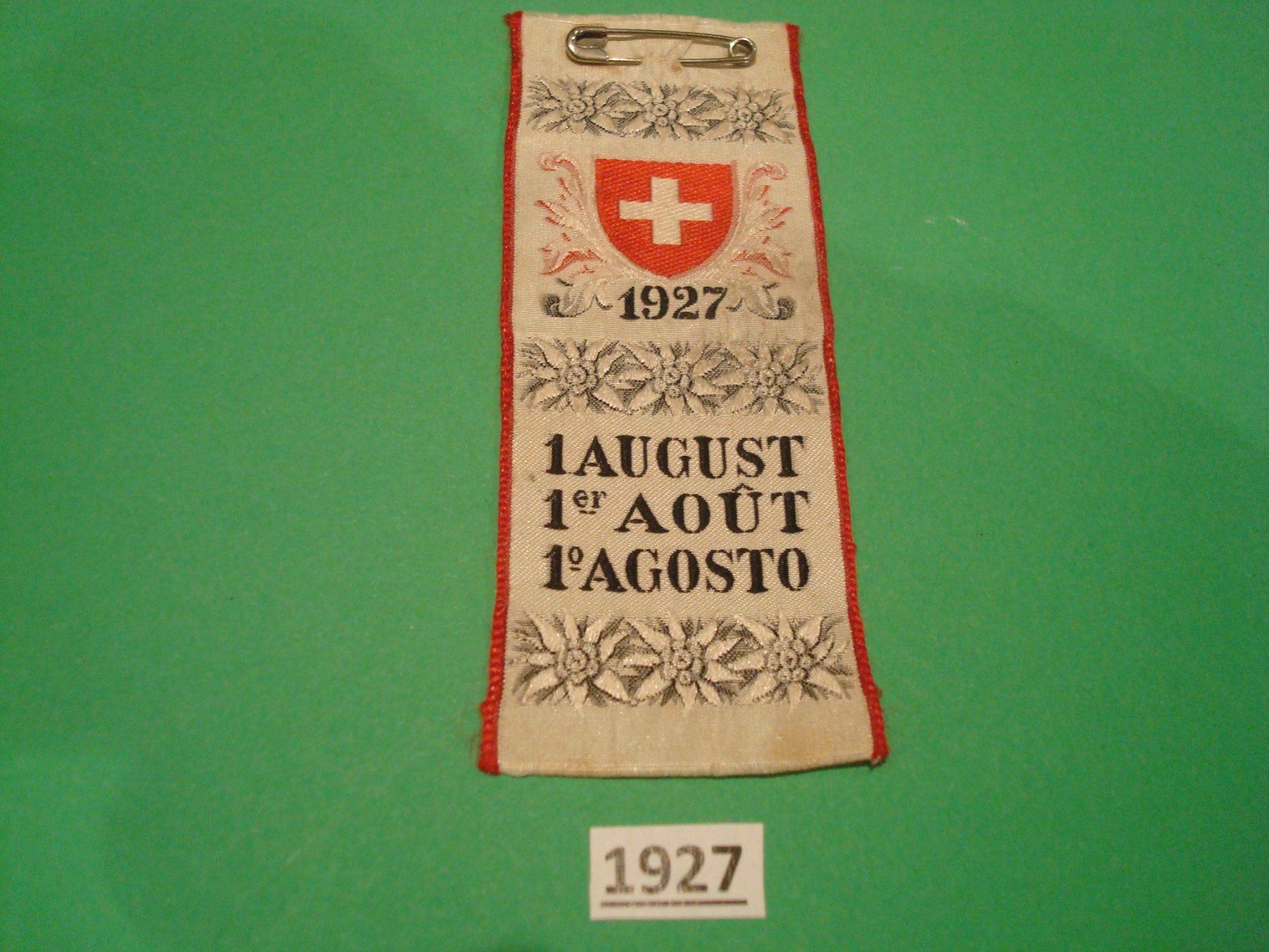 Plaquettes & Badges: Abzeichen 1. August 1927 – D'occasion à Riehen par Baerewaegli