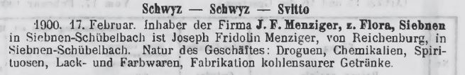 Flaschen: J.F. Menziger zur Flora Siebnen 1900 – Gebraucht aus Schmitten FR von la_luna_blue 8