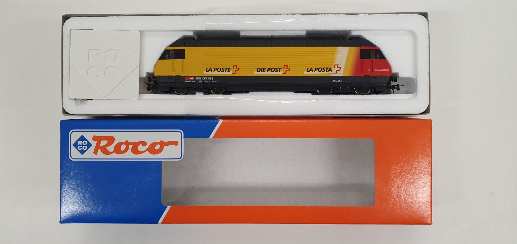 Roco Modellini di ferrovie: Roco 43655 PO70 SBB Re 460 070-6 Post mit Decoder ESU – Nuovo (secondo la descrizione) da Würenlos venduto da juruth