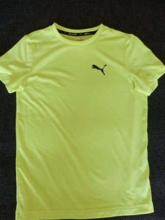 T-shirt enfant Puma jaune fluo taille 152. 11-12 ans