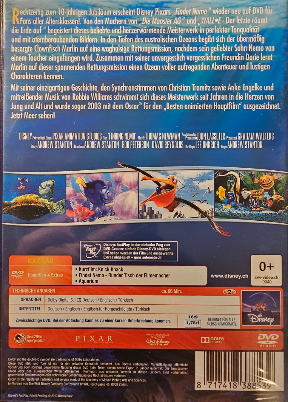 Tutti i DVDs: Findet Nemo – Nuovo e nell'imballaggio originale da Wahlen b. Laufen venduto da Cg10 1