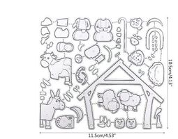Neues Stanzschablonen-Set kleine  Weihnachts-Krippe