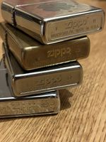Zippo 4er Set verschiedene Motive gebraucht & gereinigt