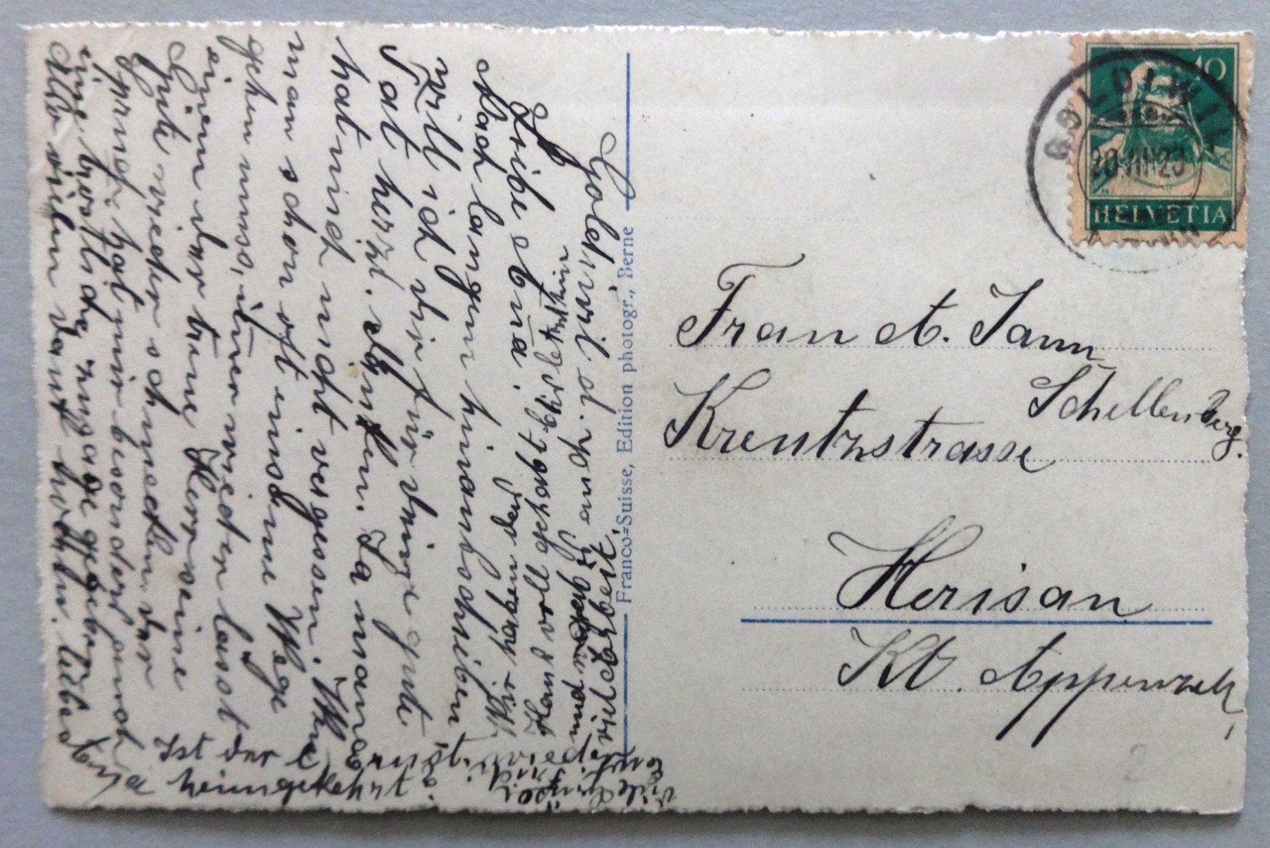 Cartoline postali: Goldiwil ob Thun – Difettoso da Fétigny venduto da Billy2miny 1