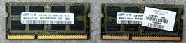 2× Samsung 2GB DDR3 SO‑DIMM – M471B5673EH1‑CH9 (Total 4GB)