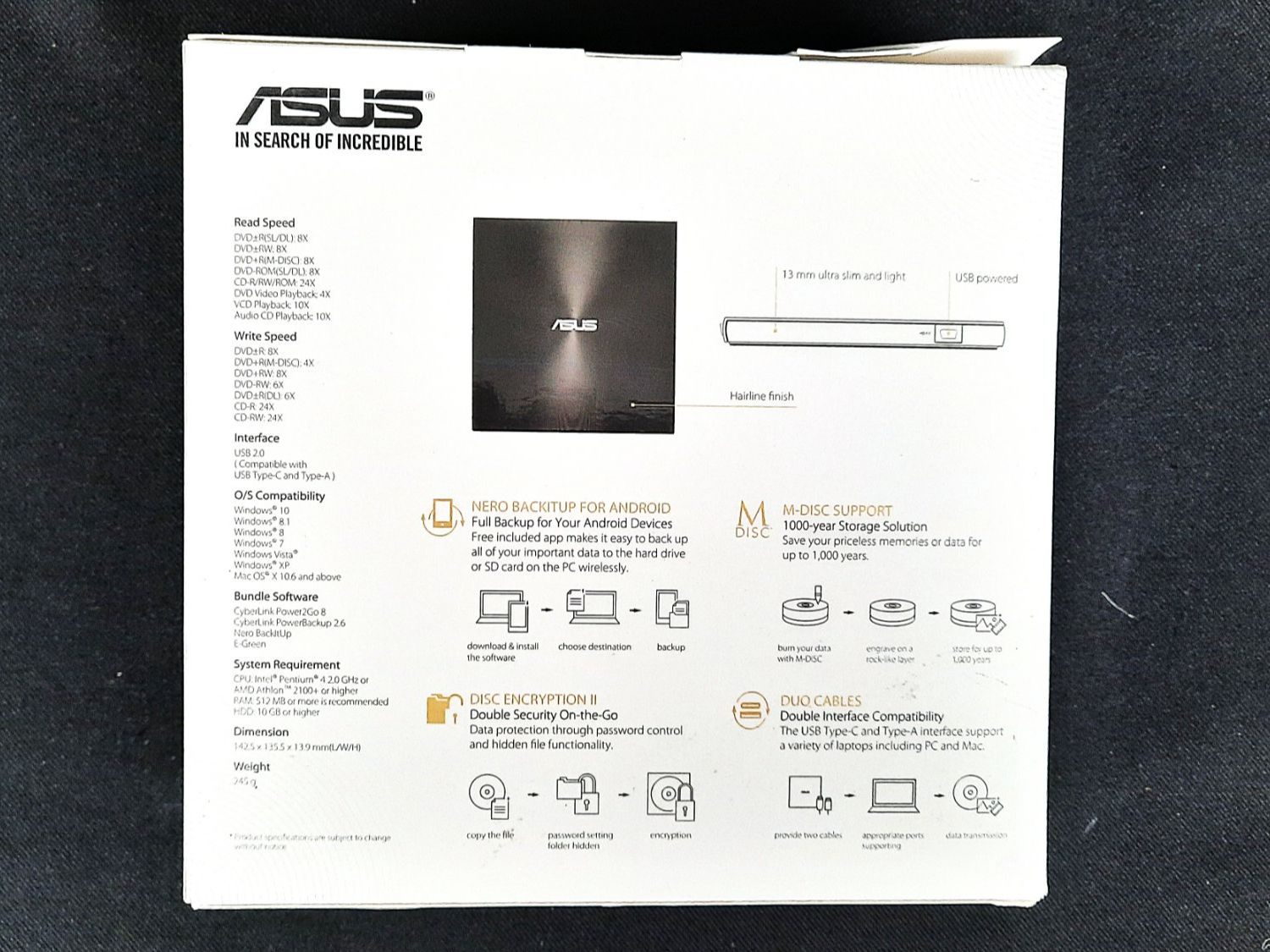 Asus Lettore multimediale & Streamer: ASUS-ZenDrive-U9M – Nuovo (secondo la descrizione) da Beinwil am See venduto da Restwert_Beinwil 1