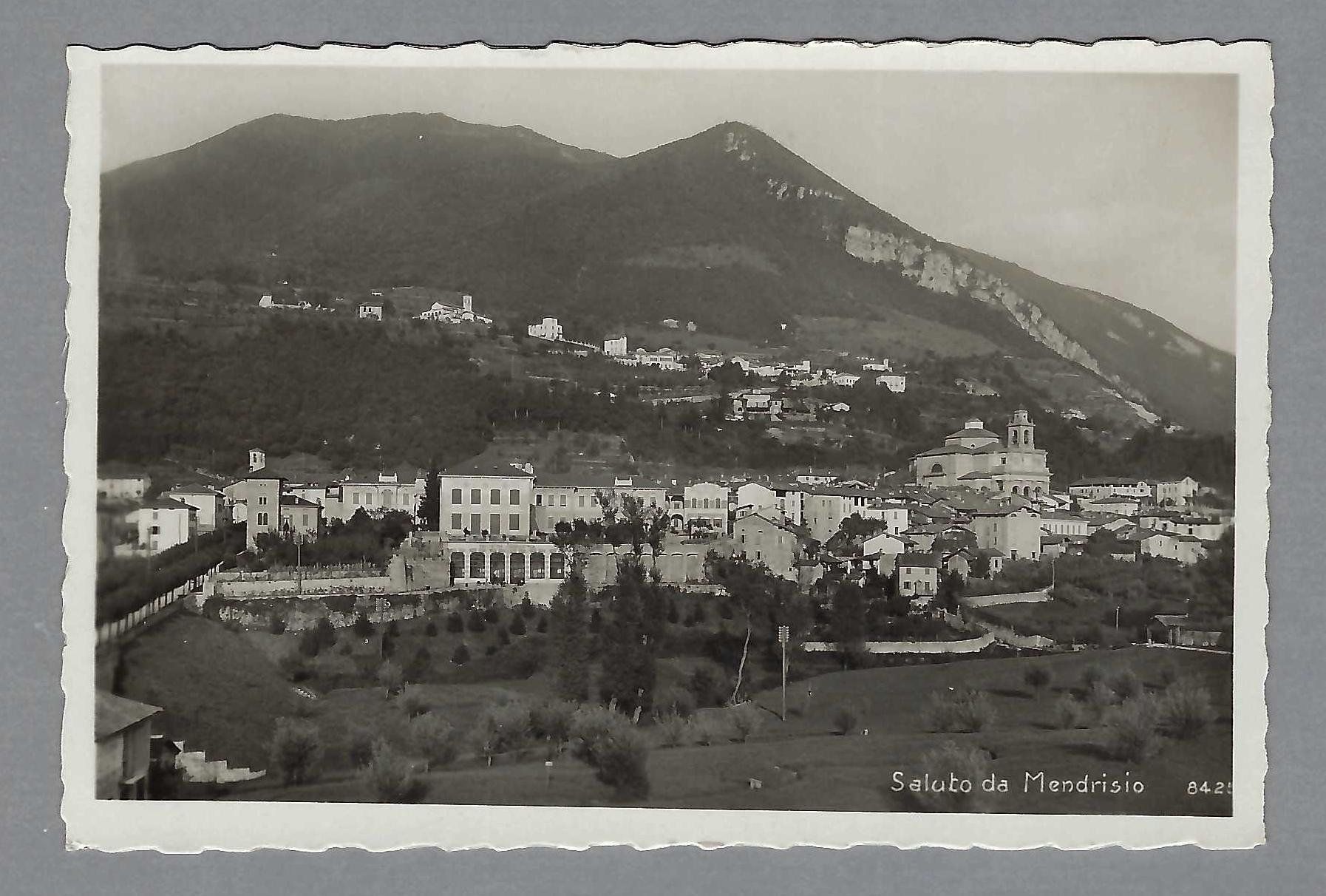 Cartoline postali: 1936, MENDRISIO, VEDUTA PANORAMICA, NON COMUNE – Usato da Pura venduto da ulisse1957