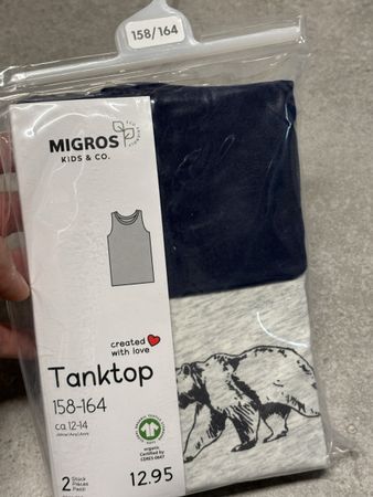 2x Débardeurs t-shirt tanktop Neuf 158 - 164 