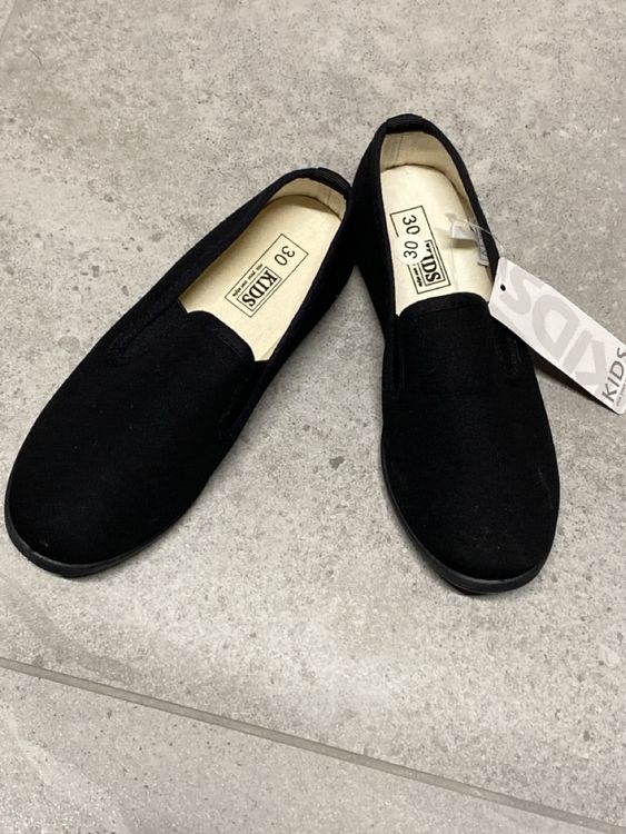 Chaussures Garçon Dunlop Neuves – Baskets Noires Scratch, Taille 12 UK, Légères