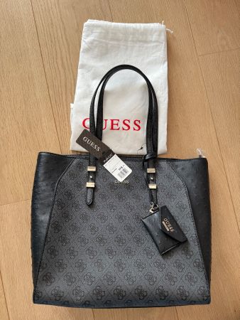 Guess Handtasche Schwarz Kunstleder Damen mit Preis NEU