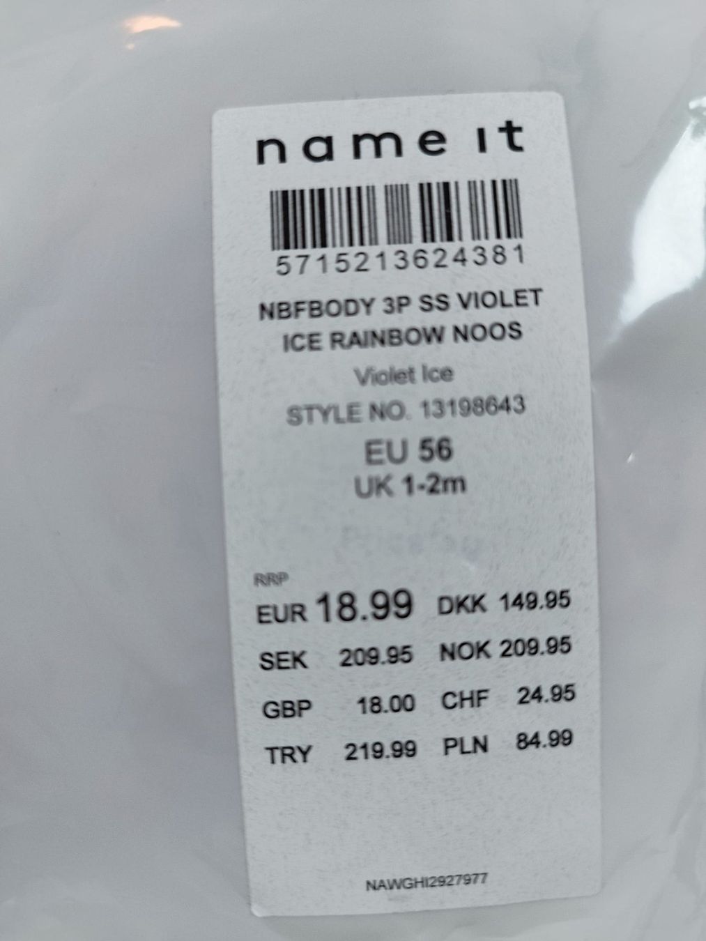 Sous-vêtements: Body Grösse 56 / Neu!! – Neuf avec emballage d'origine à Oberengstringen par miniundmaxi 1
