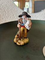 Santon de Provence ancien en terre cuite - Berger à l'agneau