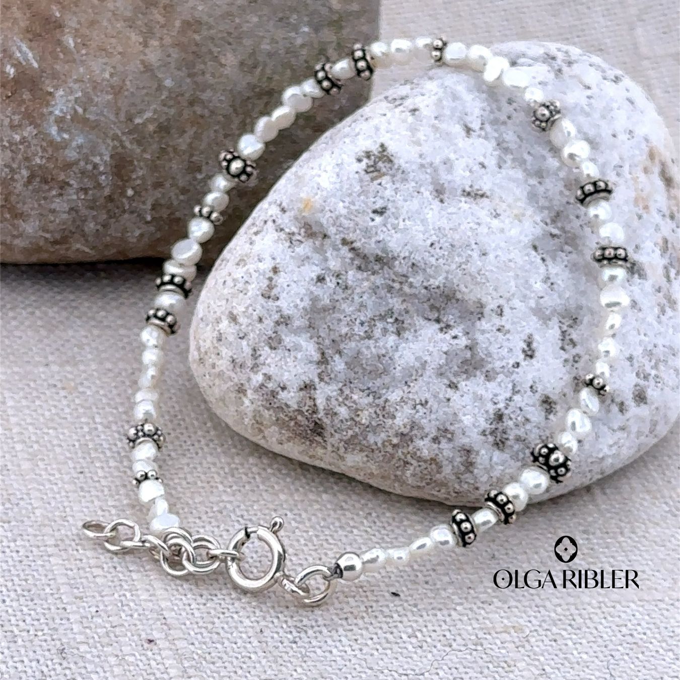 Olga Ribler Armbänder & -reifen: Perlen Armband by Olga Ribler mit Silber – Neu (gemäss Beschreibung) aus Luzern von Schmuckoutlet 1