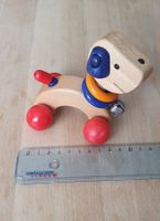 Beweglicher Hund aus Holz zum Schieben und Greifen