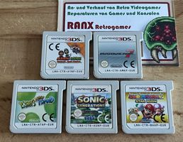 Nintendo 3DS 5 Spiele Bundle Sammlung, Mario, Sonic