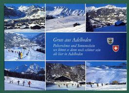 Gruss aus Adelboden, 7 Ansichten,1995, gelaufen, Grossformat