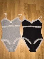 2 Skiny Bodys grau und schwarz Grösse S 36