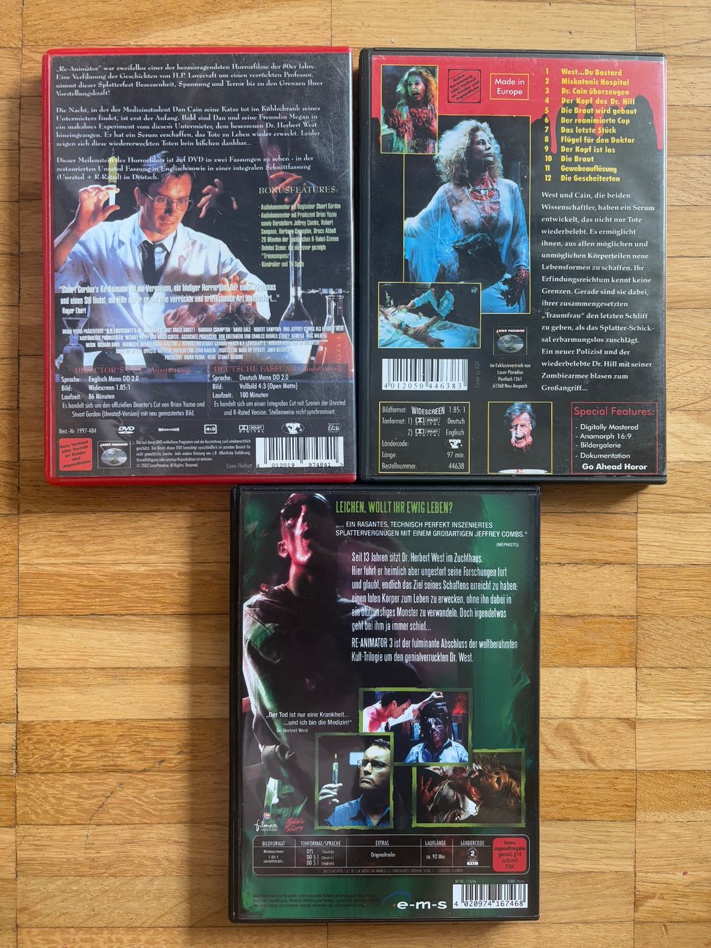 Tutti i DVDs: PACK RE-ANIMATOR. (3 DVDs). – Usato da Basel venduto da san_2qlq 1