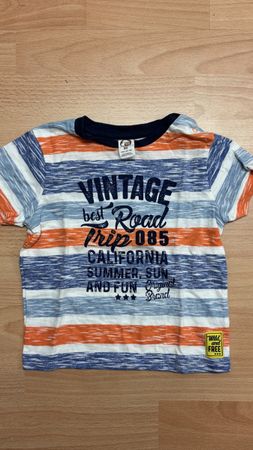 Sommerliches T-Shirt mit Streifen, Grösse 80, Top Zustand