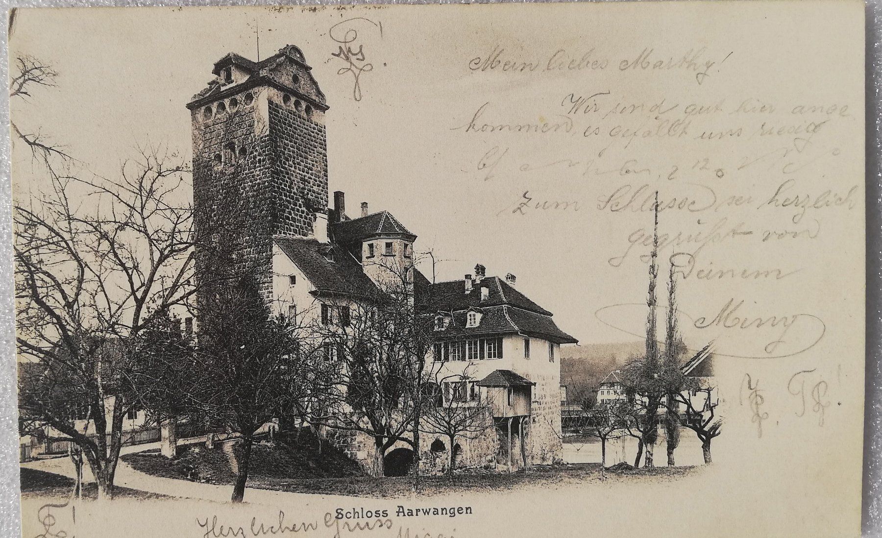 Ansichtskarten: Aarwangen - Schloss – Gebraucht aus Hildisrieden von Malve