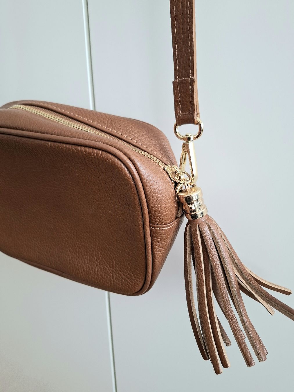 Taschen für Damen: Umhängetäschli Leder cognac – Gebraucht aus Fehraltorf von pilzsuppe 1