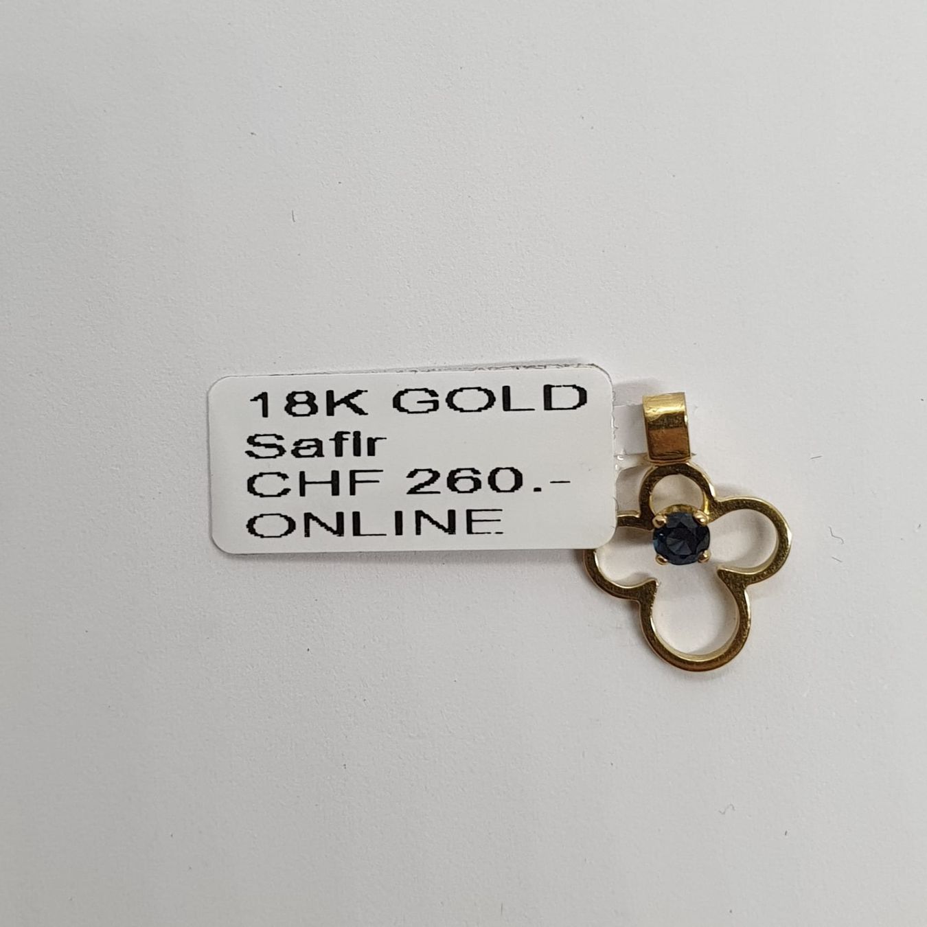 Ciondoli: Echt 18K Gold - Saphir Anhänger – Usato da Luzern venduto da Luzern-Goldhaus 3