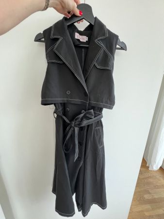 Taipei Today black trench dress, sleeveless, size M