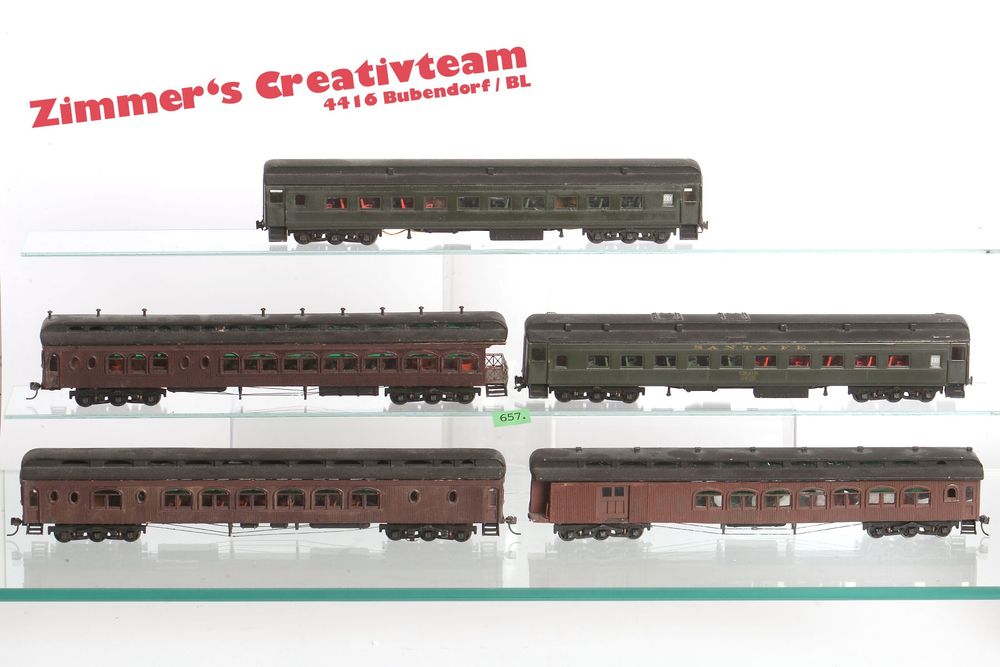 LOT DE 5 wagons US Intermountain H0. Santa Fe 46101 46102 46109 46112