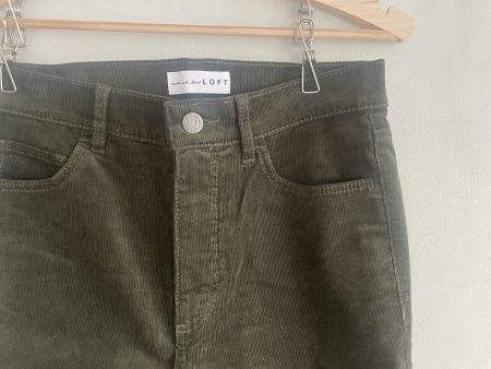 Pantalon velours côtelé vert foncé, 26 (36)
