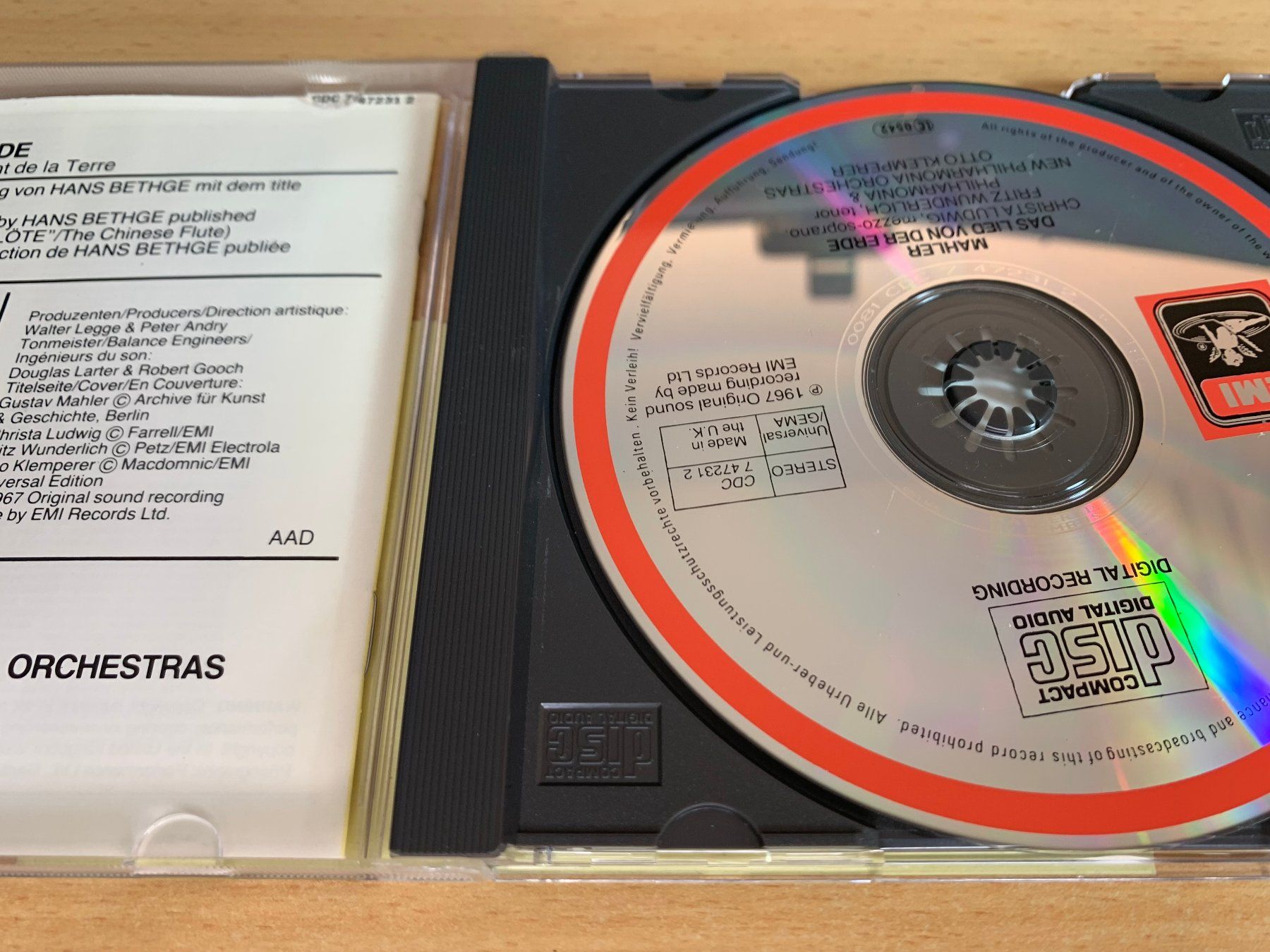 CD: Mahler - Das Lied Von Der Erde – Usato da Rikon im Tösstal venduto da Alpenmutz 2