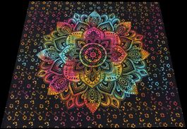 XL Tuch Mandala Lotus Baumwolle Decke Vorhang Wandtuch Deko