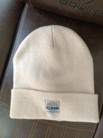 Streetstyle Beanie Mütze beige mit Umschlag neuwertig