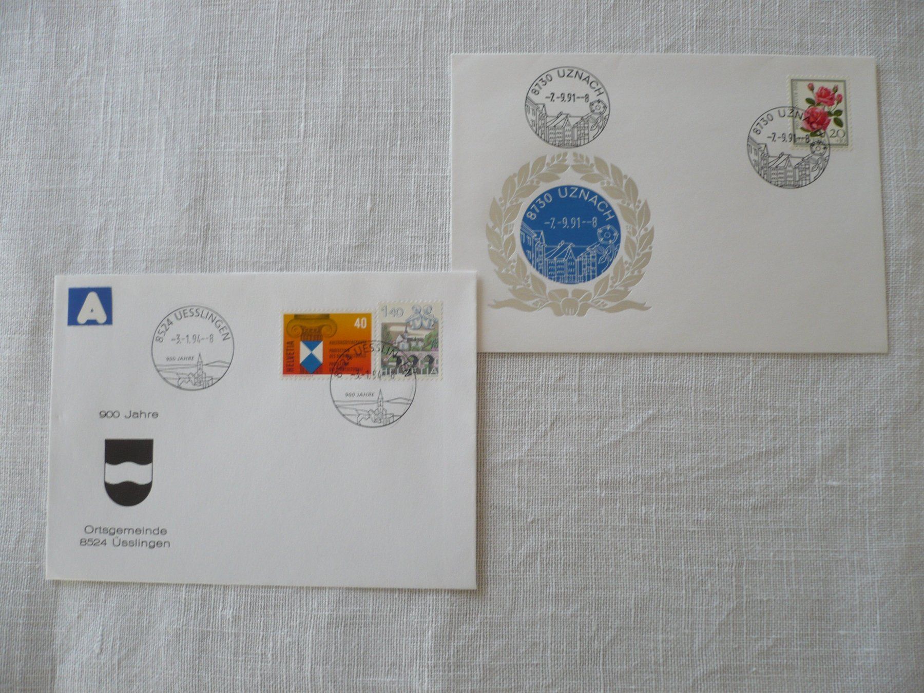 Alle Briefmarken: Werbedatumstempel - ET 8524 Uesslingen / 8730 Uznach – Gebraucht aus Zürich von saltandpepper008