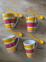 Lot de 4 tasses colorées neuves