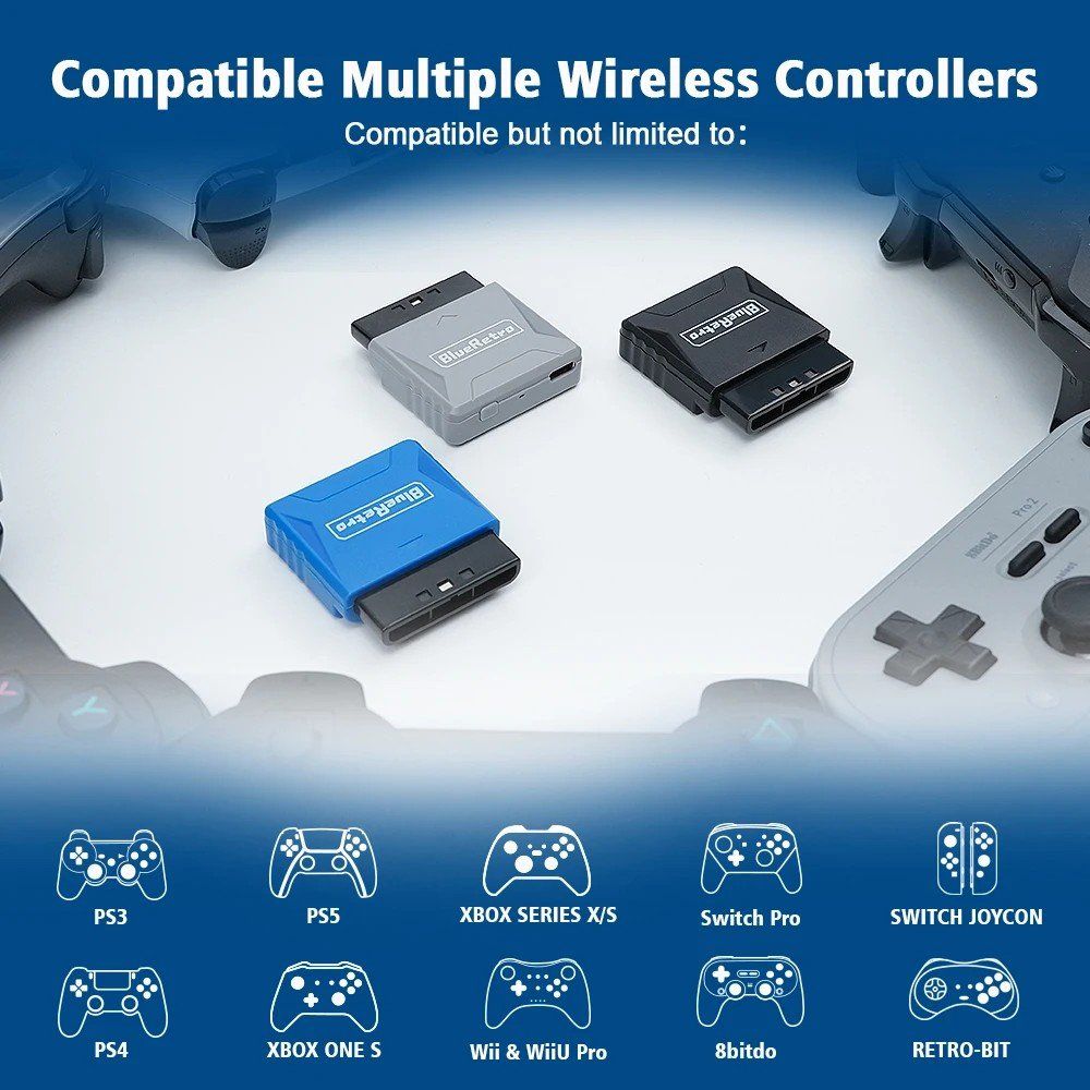 Console: Bluetooth Adapter Empfänger PS1 PS2 kabellos Controller – Nuovo e nell'imballaggio originale da Genève venduto da Promo- 2