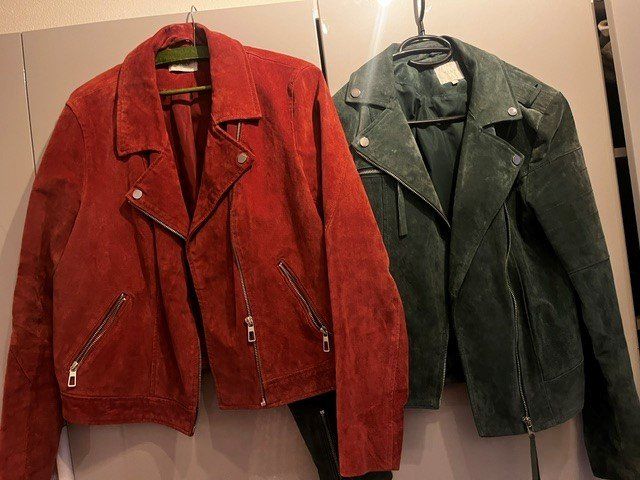 Only Giacche: Wildlederjacke Damen Rot Grösse L – Usato da Hagendorn venduto da Deborah.G 1