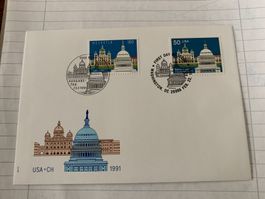 Ersttagsbrief Schweiz USA