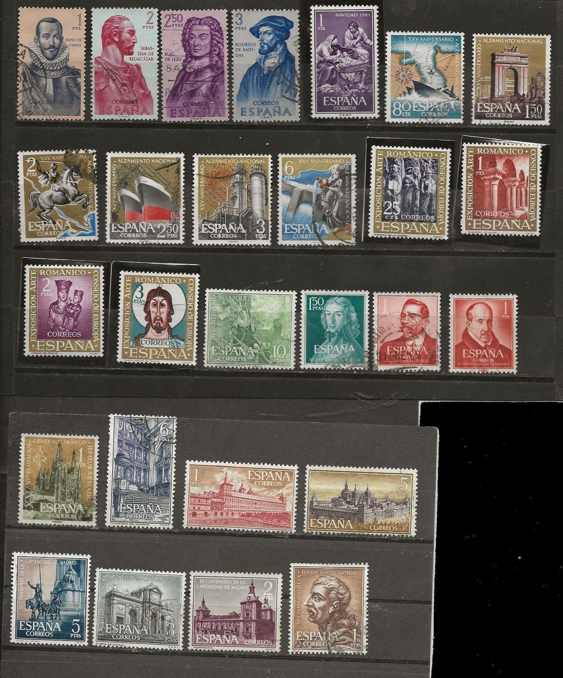 Alle Briefmarken: Espagne lot 1960 61 ob et ** – Gebraucht aus Sion von PierreP01 2