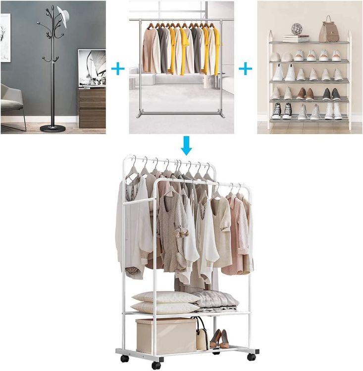 Kleiderständer mit Rollen Rollgarderobe kaufen