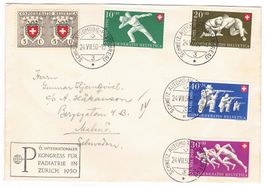 Lettre de Zürich BPA A513 pour Malmö le 24.VII.50