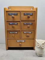 Antikes Jugendstil Gewürzkästchen Holz Vintage Gewürzschrank