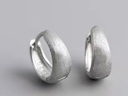 Huggies hoops. 925 silver. 8 mm Size.