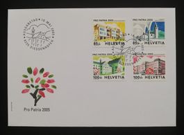 Schweiz FDC Pro Patria 2005 Baudenkmäler