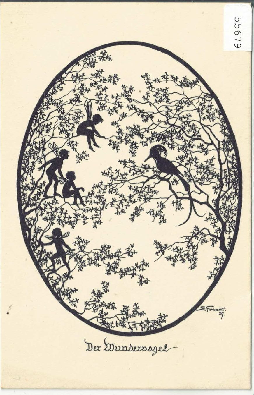 Cartoline postali: Der Wundervogel - Elsbeth Forck's Schattenbilder – Usato da Ettingen venduto da Kartenplanet
