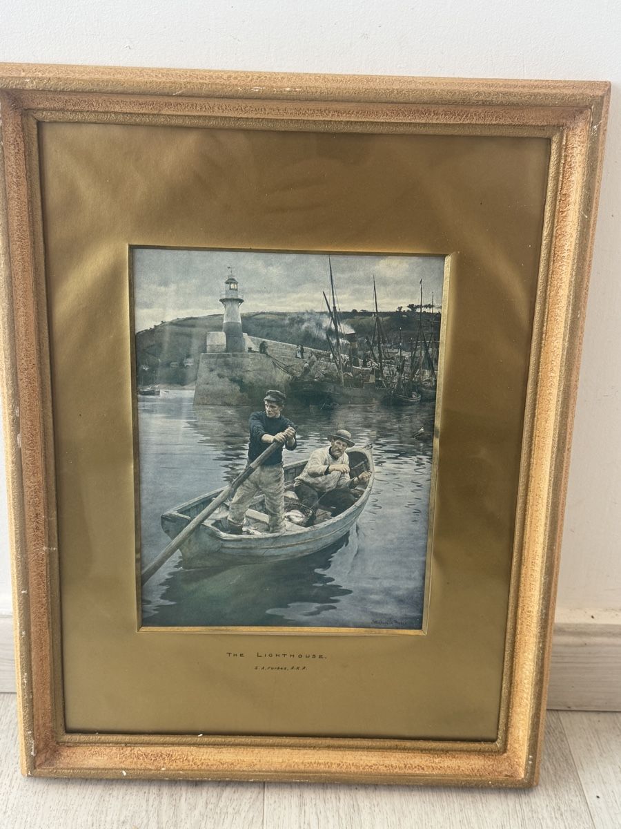 Dipinti: Estampe ancienne "The Lighthouse" Stanhope Forbes cadre – Usato da Erde venduto da CBarts
