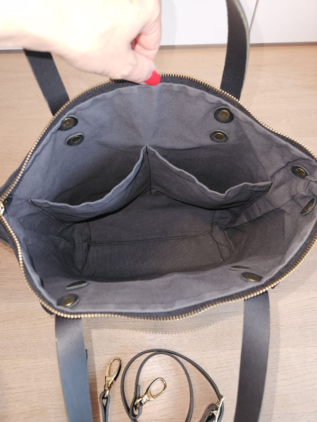 Koffer & Taschen: Aktentasche Handtasche Canvas Leder schwarz – Neu (gemäss Beschreibung) aus Regensdorf von bus_dn2t 5