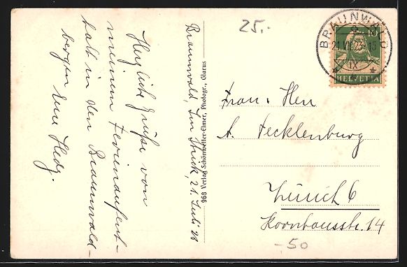Cartoline postali: Braunwald, Braunwaldalp mit weidenden K – Usato da Berlin venduto da bartko-reher 1