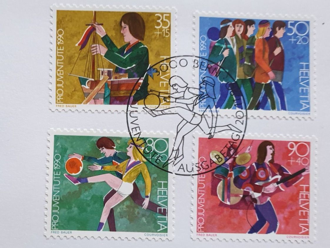 Alle Briefmarken: (387) Pro Juventute FDC–Kuvert von 1990 – Gebraucht aus Schwarzhäusern von Inot3 1