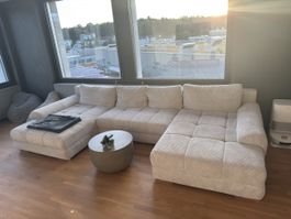 Wohnlandschaft / Sofa (Couch) Cord Naturfarben